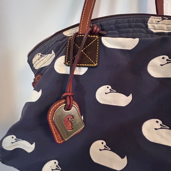 Dooney & Bourke Blue and White Nautical Tote - Picture 3 of 10